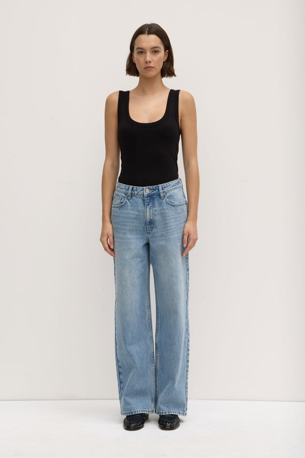 Womens Relaxed Jean Indigo Fade