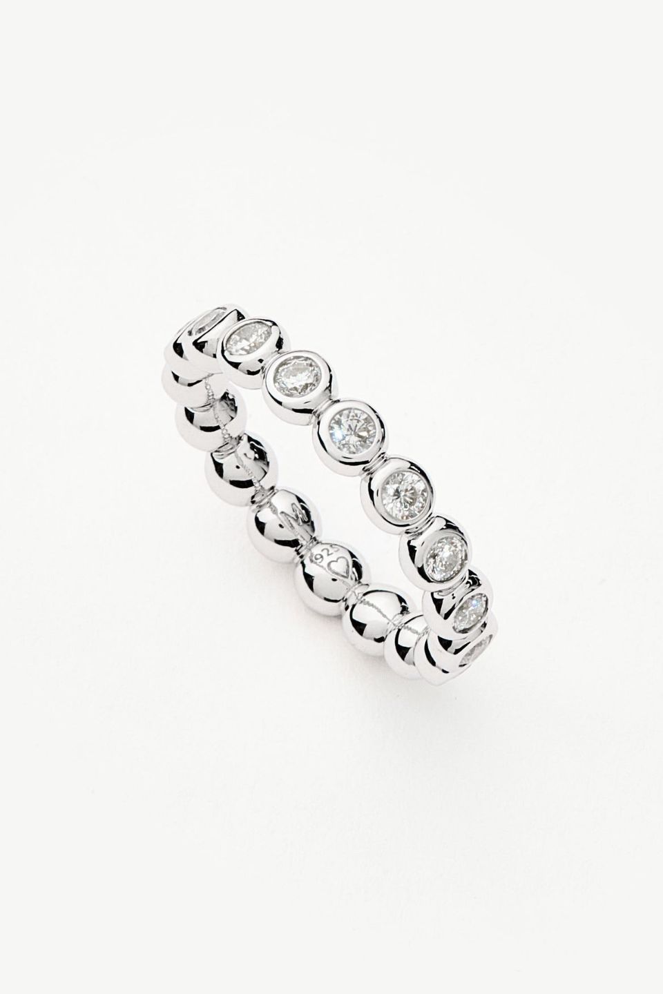 Tennis Stacking Ring Silver