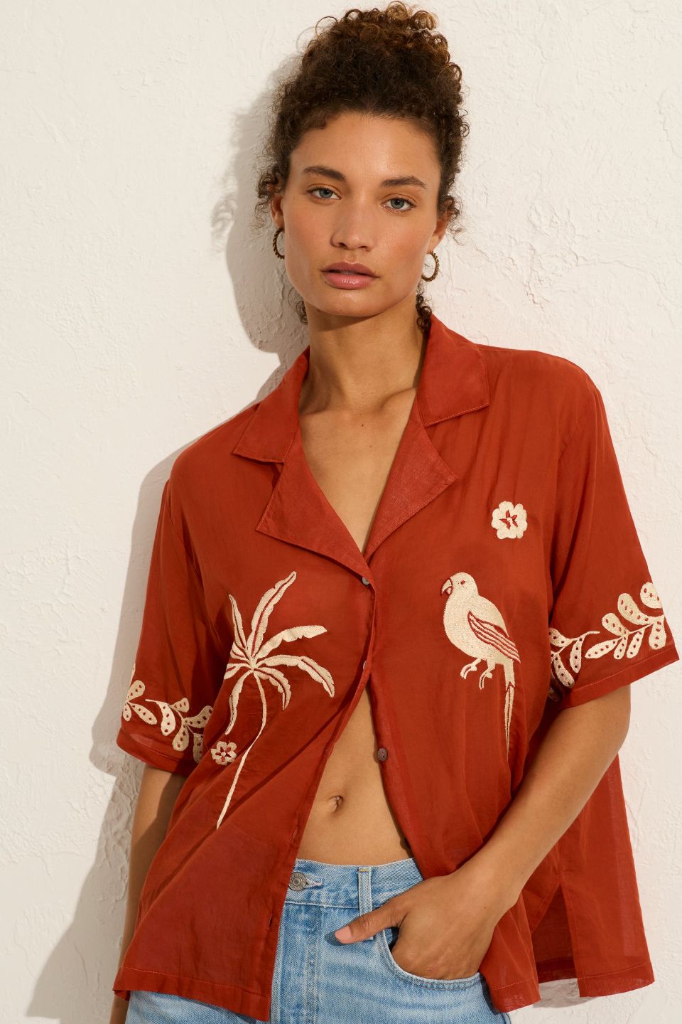 Embroidered Rio Shirt Rust