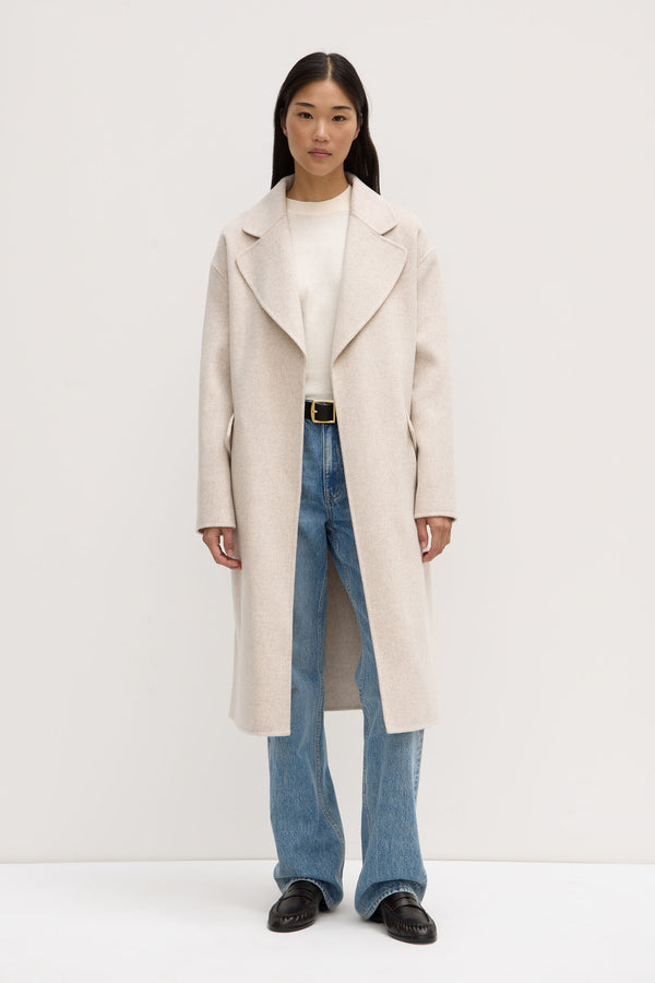 Sadie Single Wool Coat Oat Marle