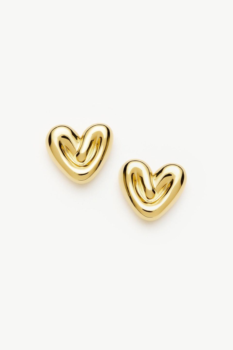 Puffy Heart Stud Earrings