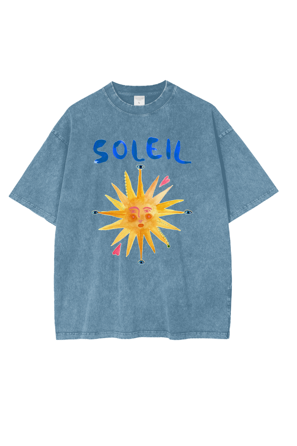 Soleil Oversized Tee Blue Jeans