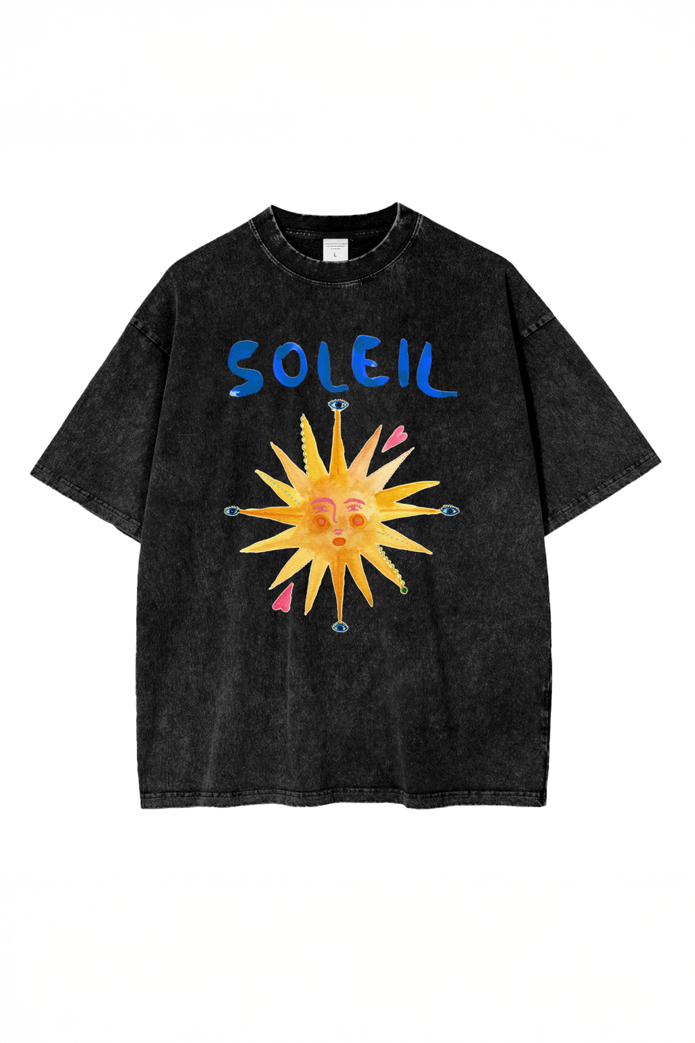 Soleil Oversized Tee Black