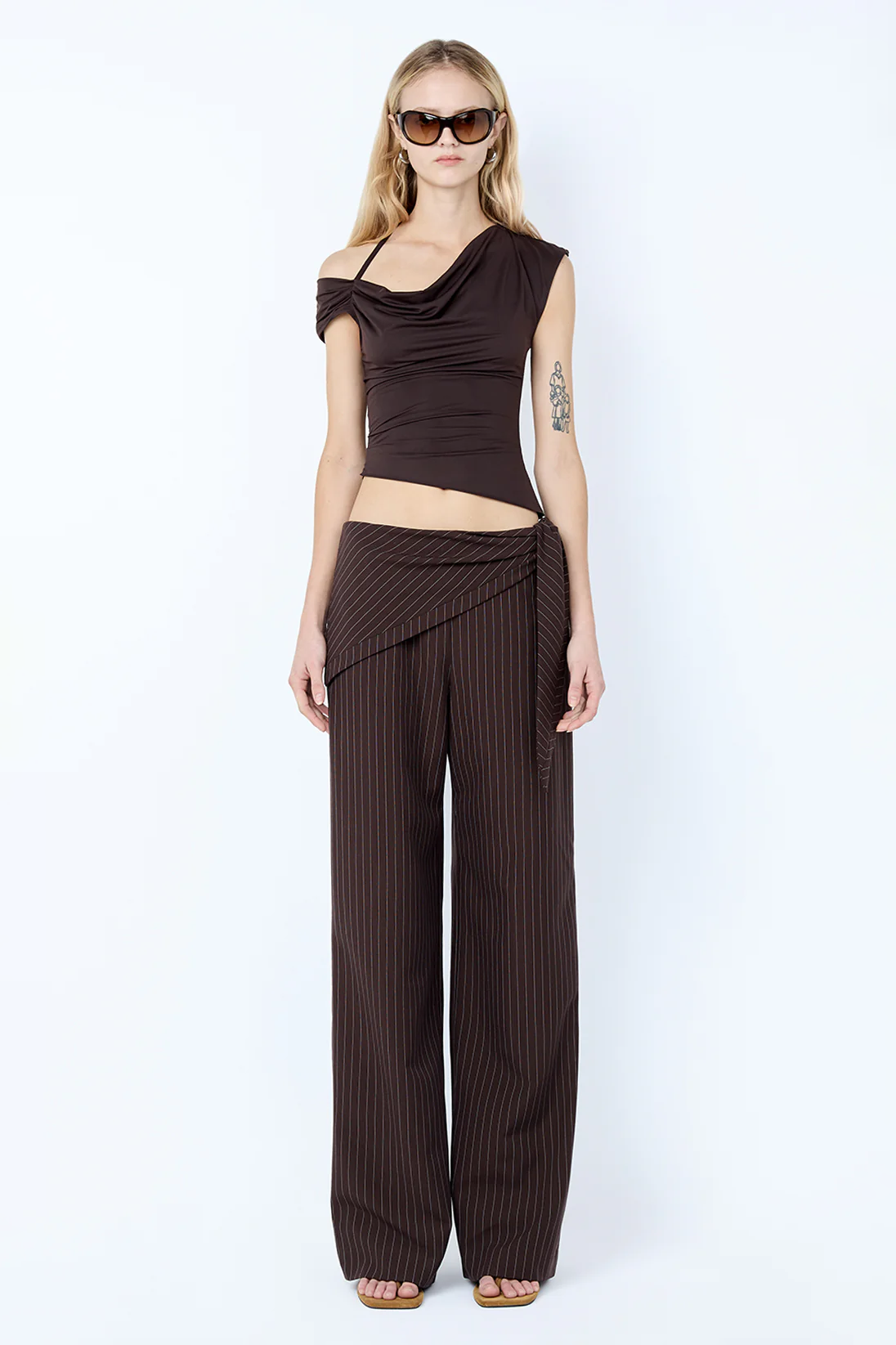 Andre Overlay Pant Choc Stripe