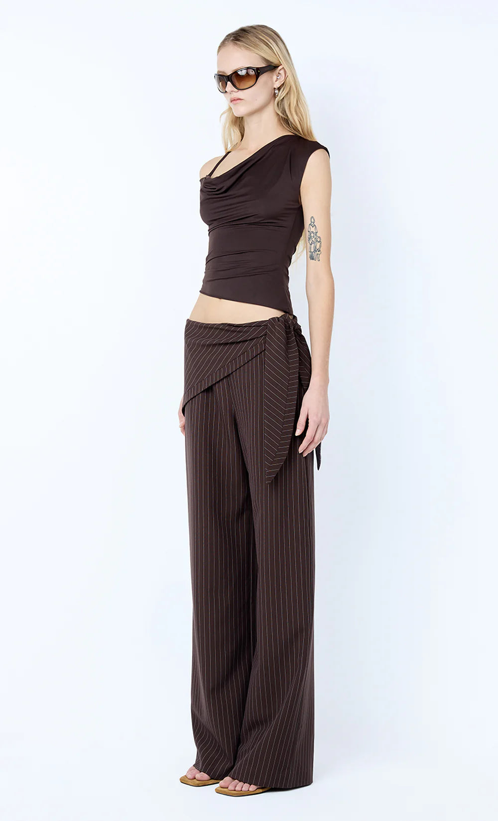 Andre Overlay Pant Choc Stripe