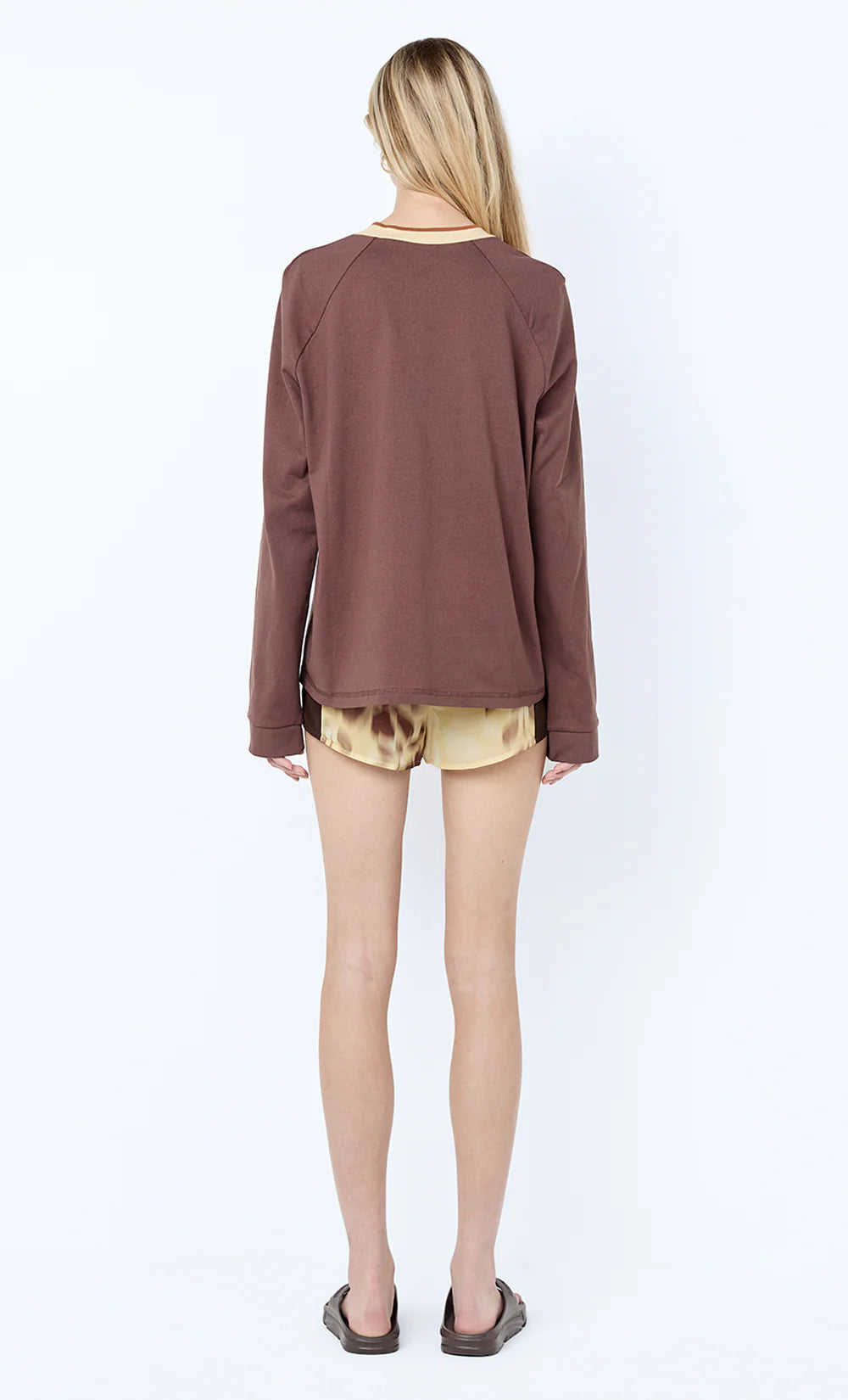 Varsity Long Sleeve Tee Chocolate