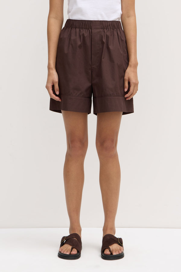 Cleo Longline Poplin Short Ganache