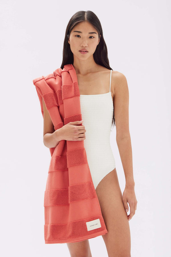 Jacquard Towel Beach Towel Papaya