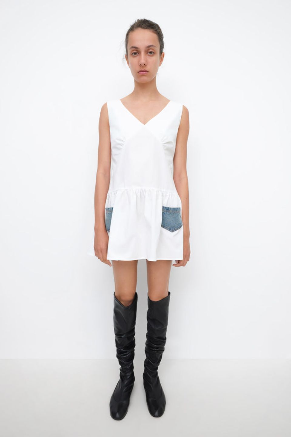 Garachico Mini Dress White Blue