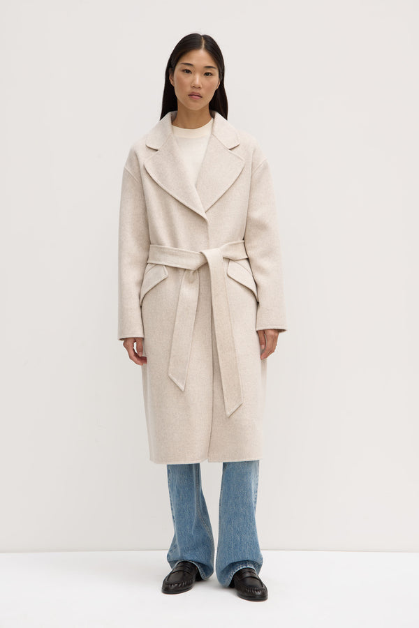 Sadie Single Wool Coat Oat Marle