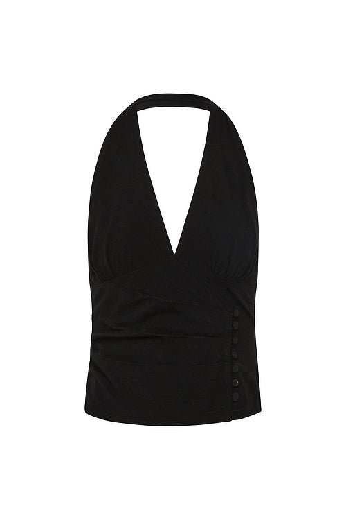 Darcy Halter Top Black