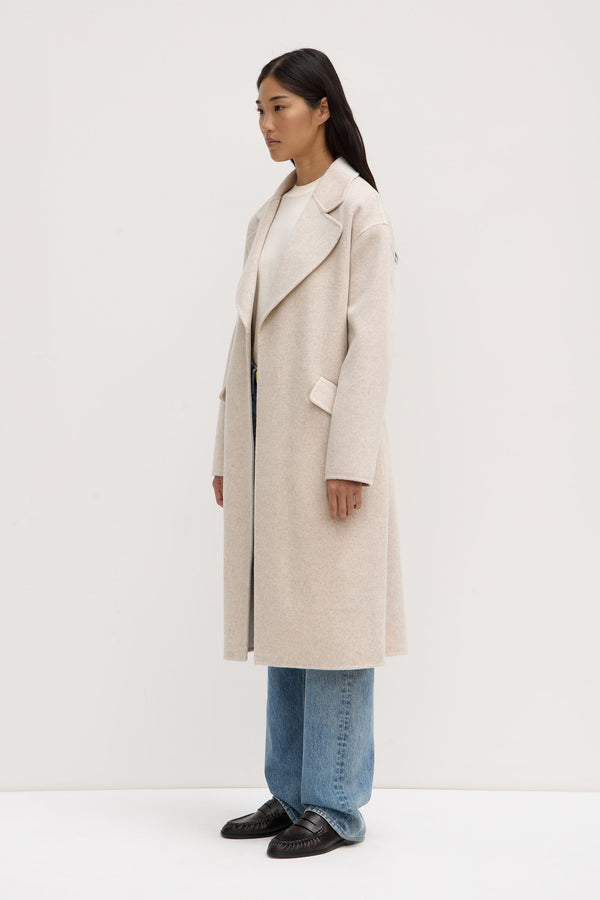 Sadie Single Wool Coat Oat Marle