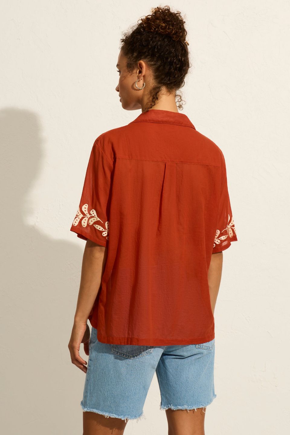 Embroidered Rio Shirt Rust