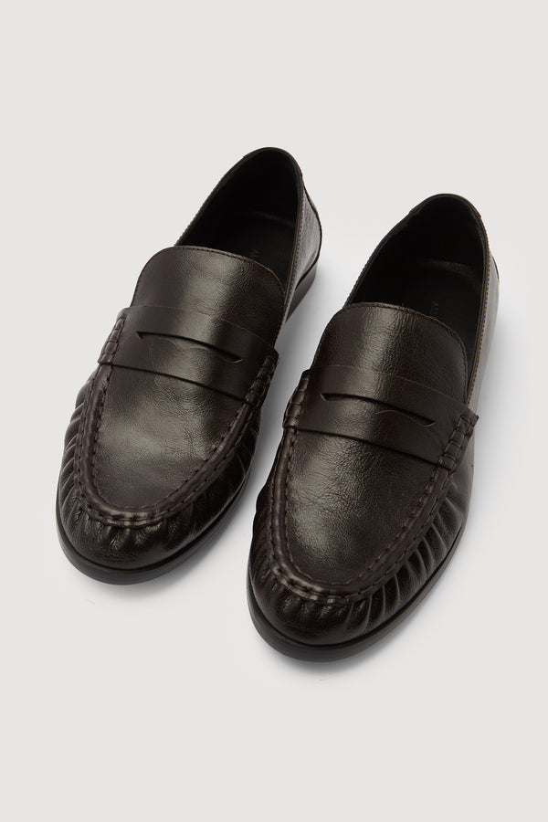 Avenue Leather Loafer Crinkle Umber