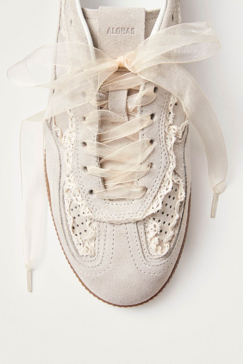 Tb.490 Crochet Cream Leather Sneakers