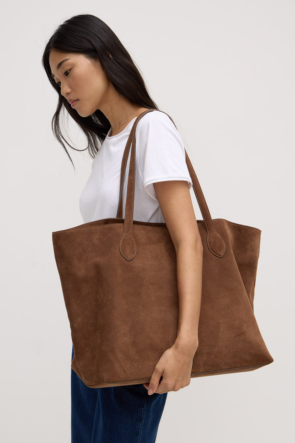 Olivia Suede Tote Bag Amaro