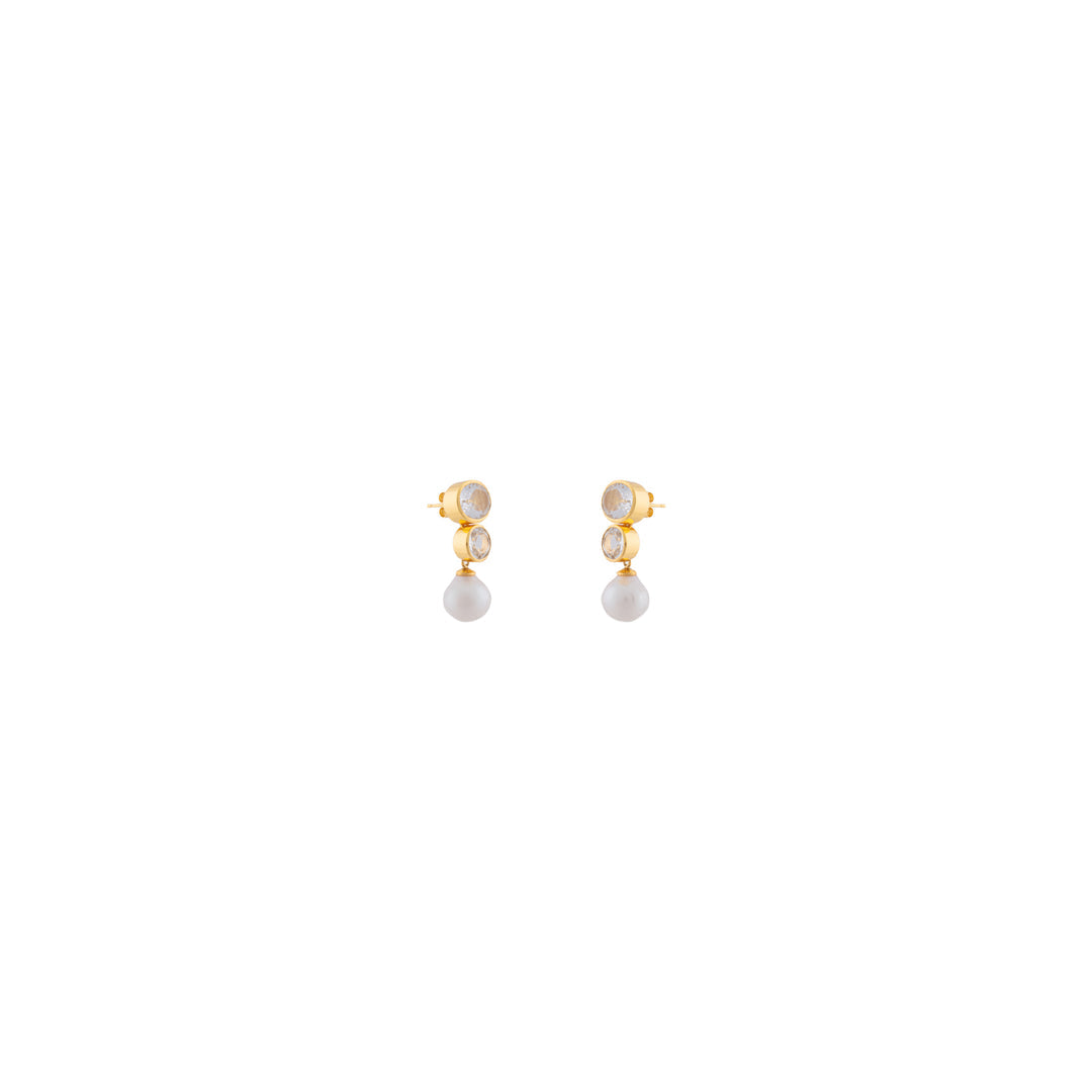 Rise Earrings Clear Quartz