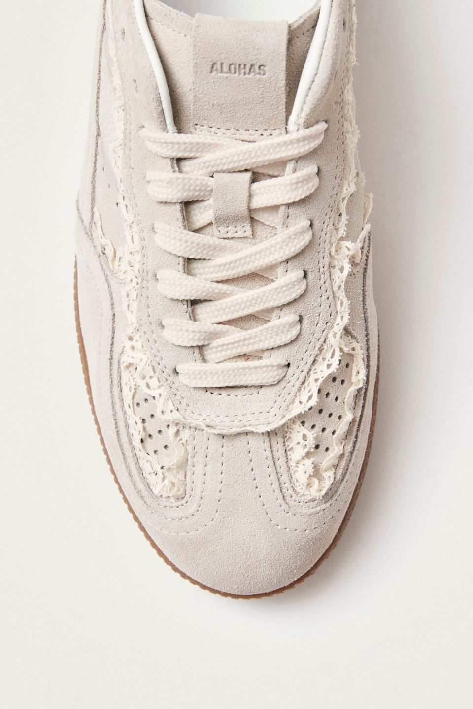 Tb.490 Crochet Cream Leather Sneakers