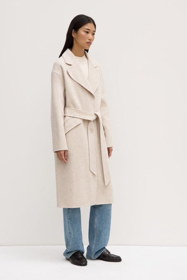 Sadie Single Wool Coat Oat Marle