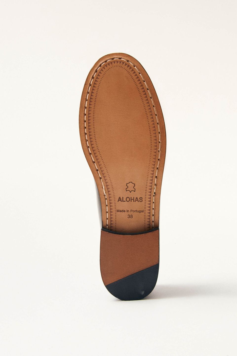 Rivet Brushed Coffee Brown Leather Loafers