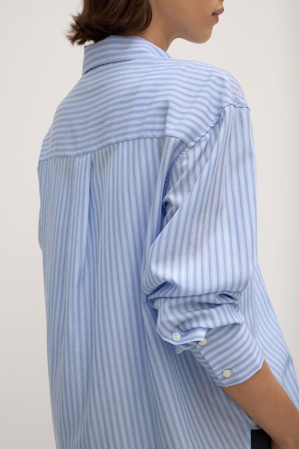 Alva Stripe Long Sleeve Shirt Blue White