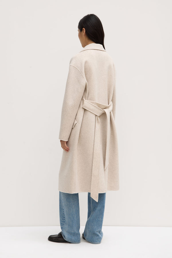 Sadie Single Wool Coat Oat Marle