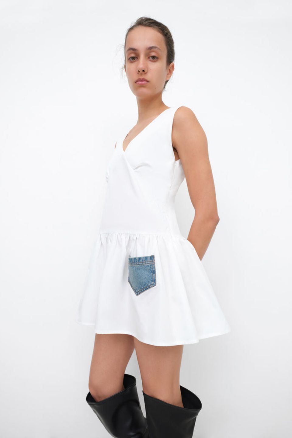 Garachico Mini Dress White Blue