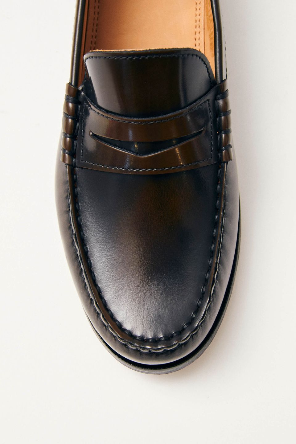 Rivet Brushed Coffee Brown Leather Loafers