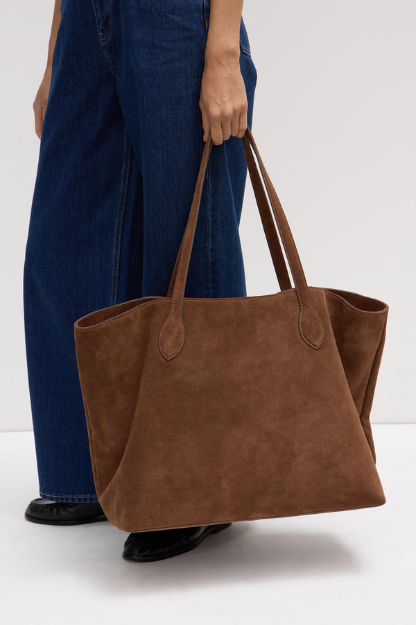 Olivia Suede Tote Bag Amaro