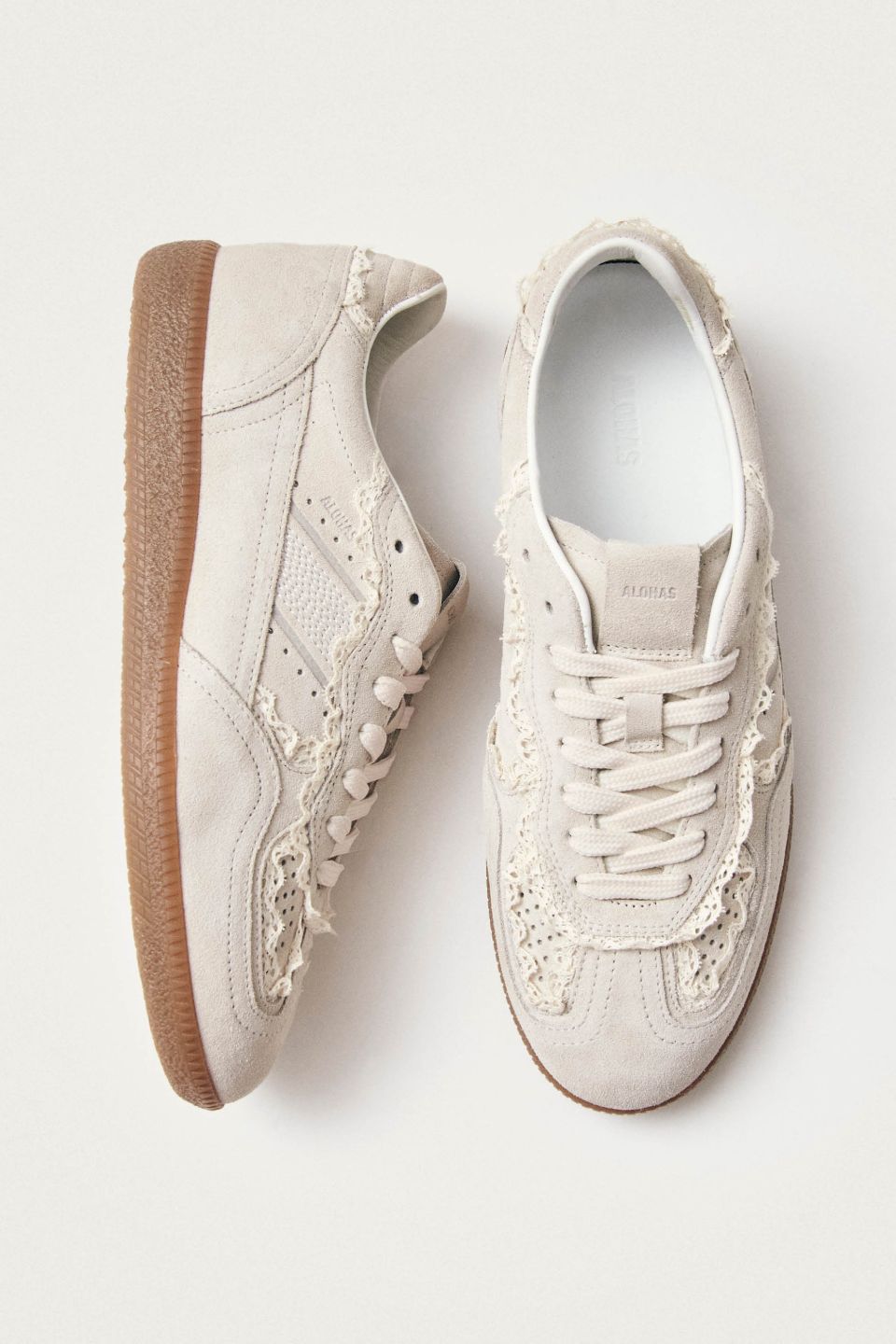 Tb.490 Crochet Cream Leather Sneakers