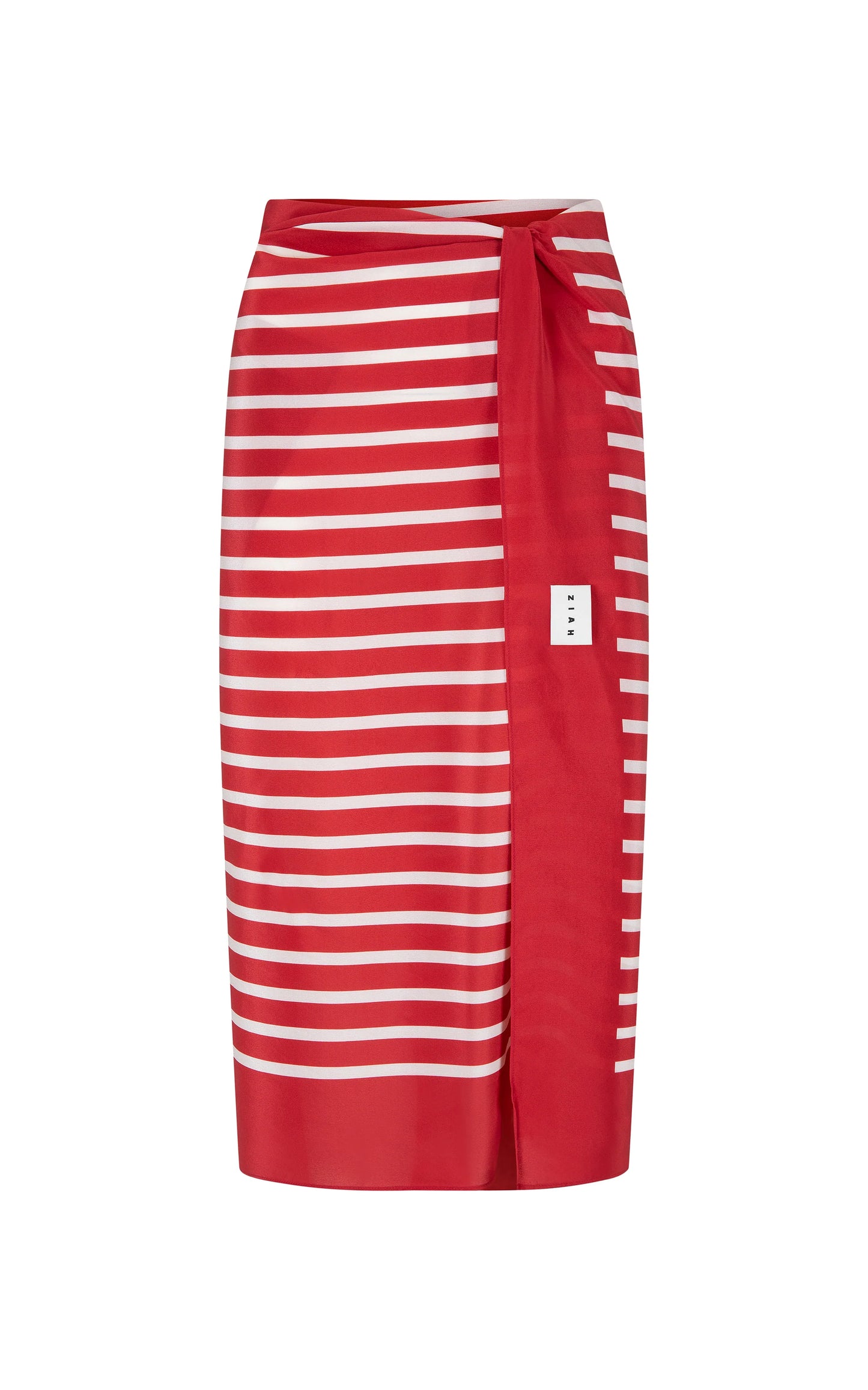 Jacques Silk Sarong Vermillion Red and Ecru