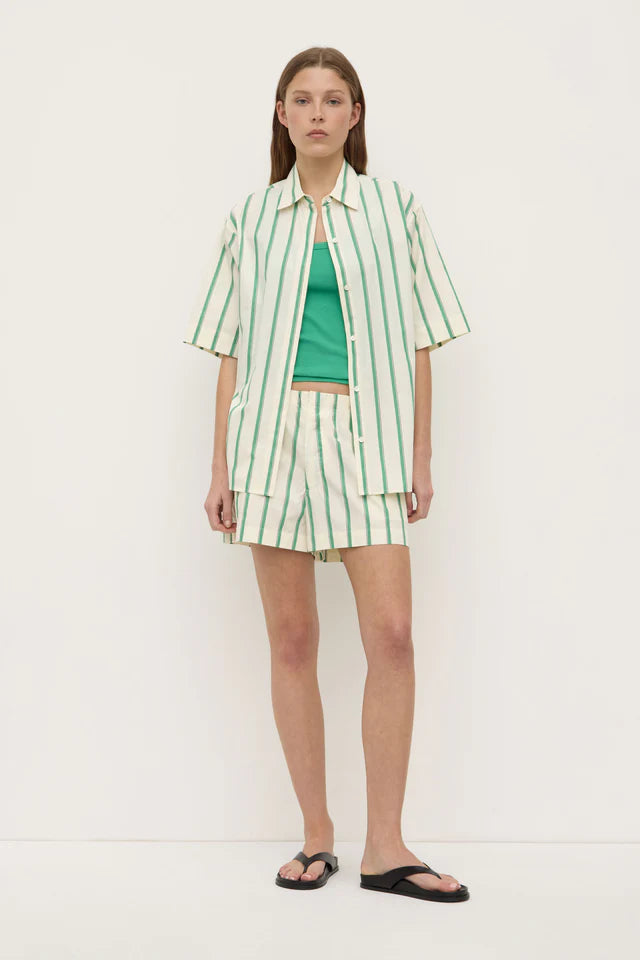 Agnes Stripe Short Green