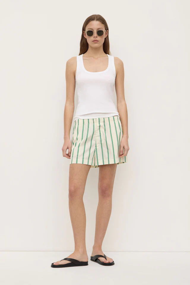 Agnes Stripe Short Green