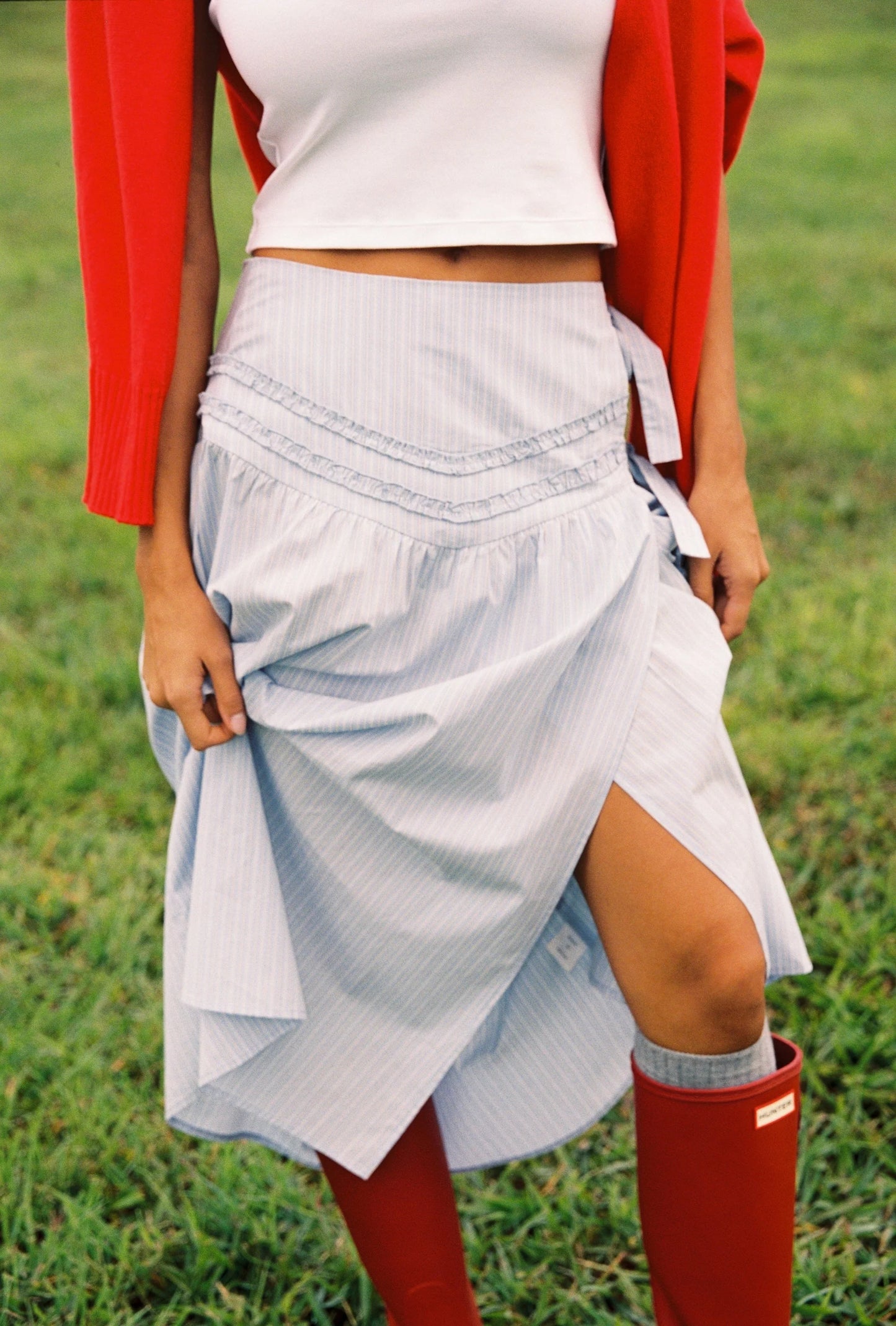 Annika Midi Skirt Stripe