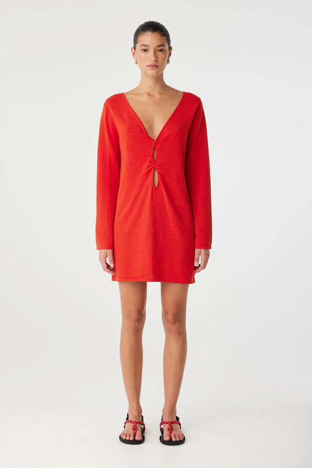 Paloma Reversible Dress Cherry Red