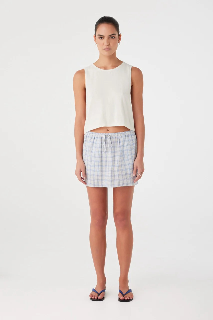 Camille Skirt Blue Check