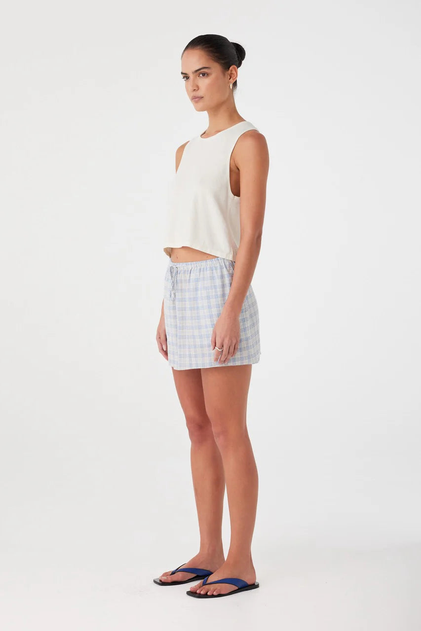 Camille Skirt Blue Check