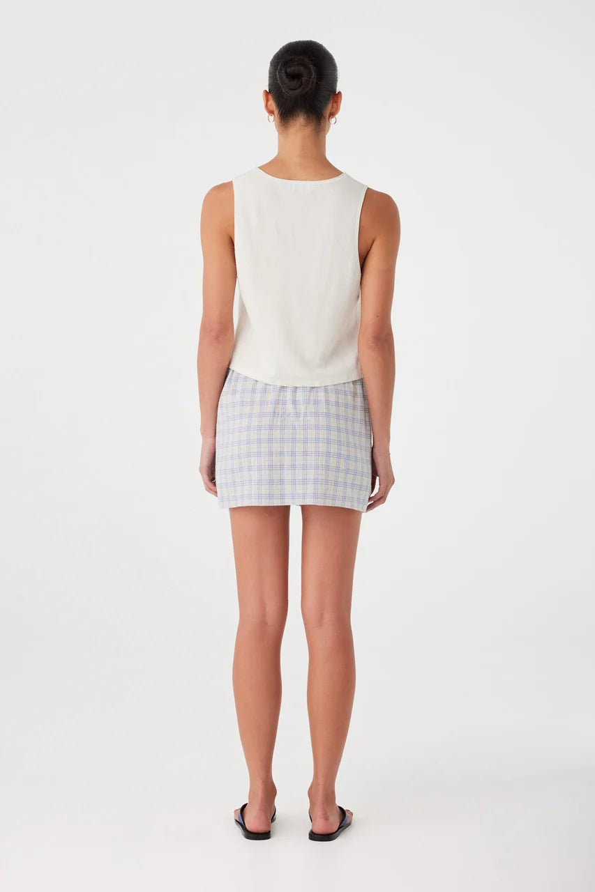 Camille Skirt Blue Check