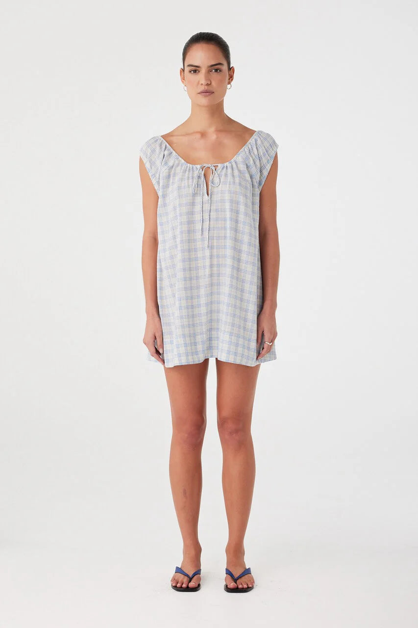 Camille Dress Blue Check