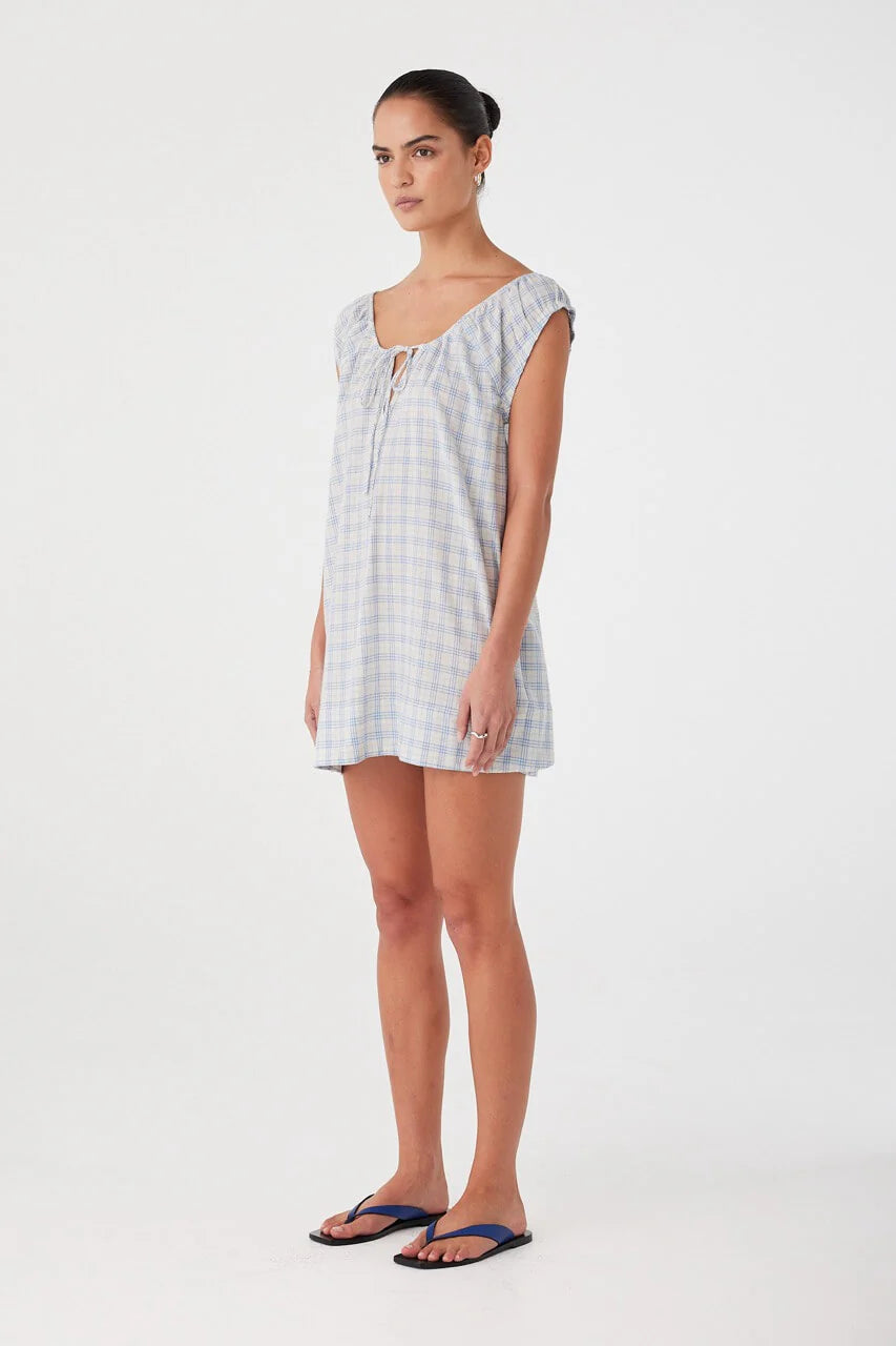 Camille Dress Blue Check
