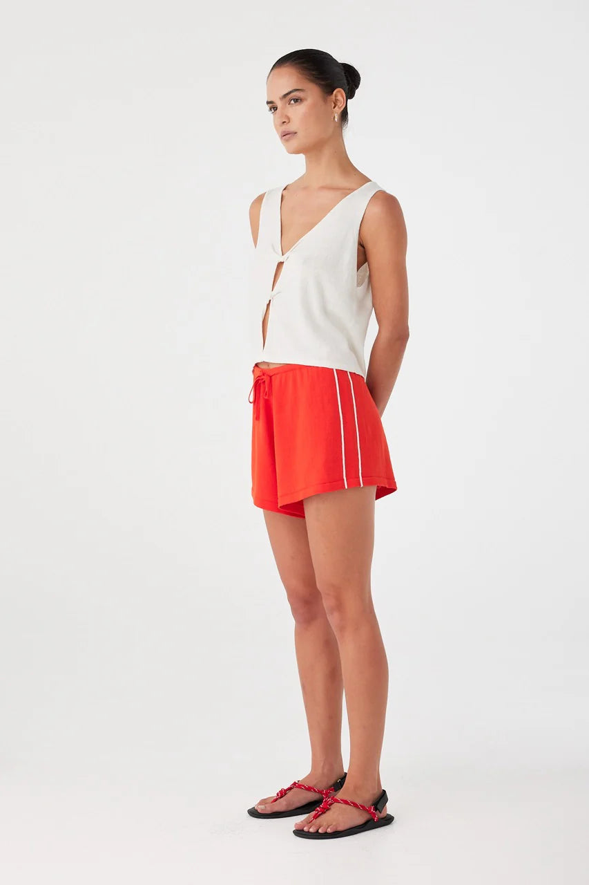 Pippa Drawstring Short Hibiscus