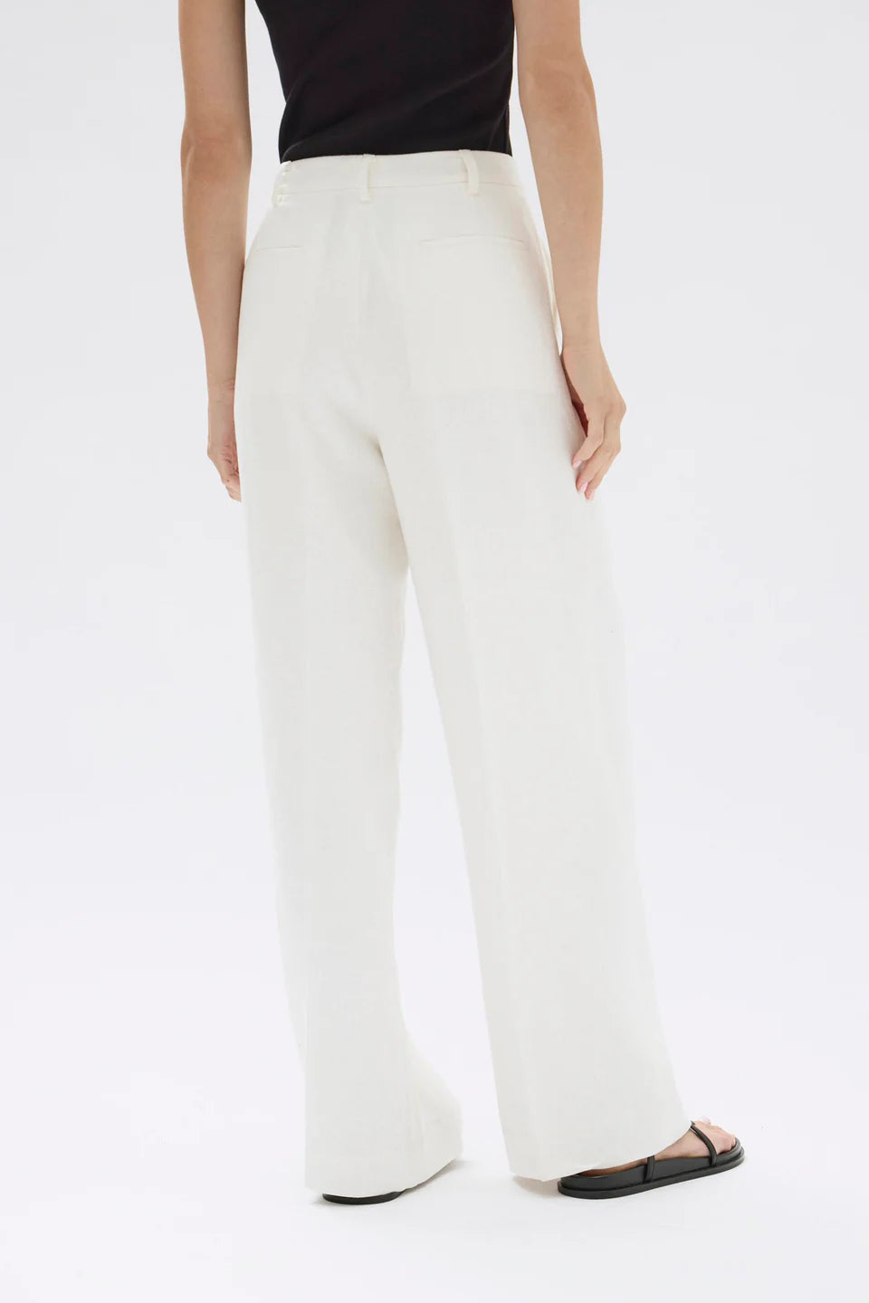 Aria Linen Pant White