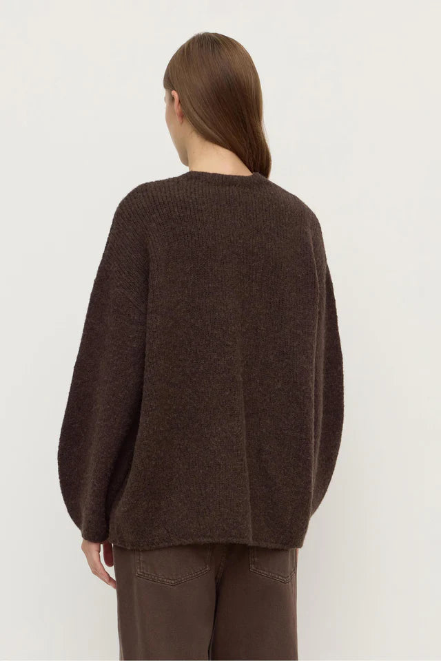 Ariel Knit Cardigan Dark Choc