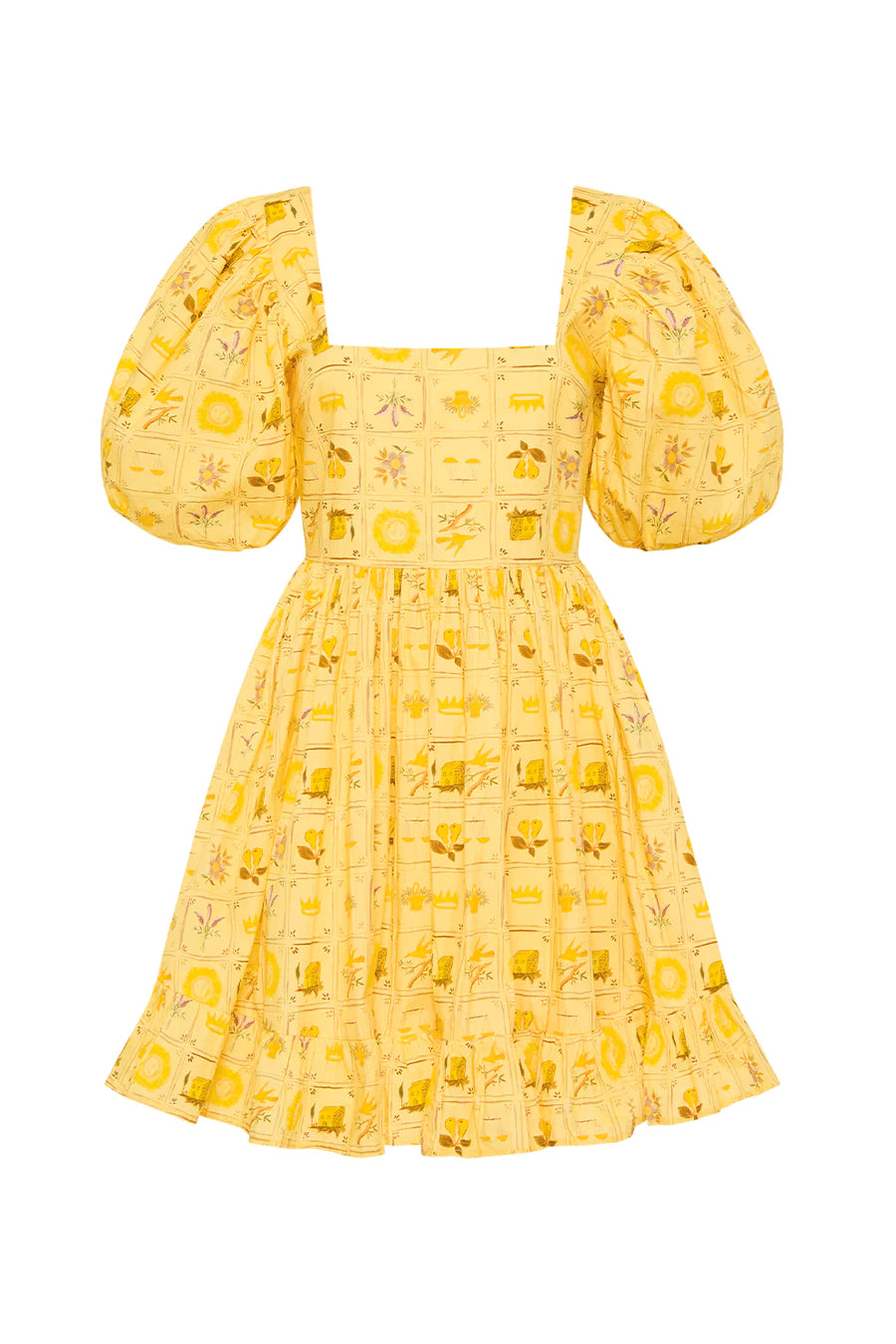 Lola Dress Amarilla Tile