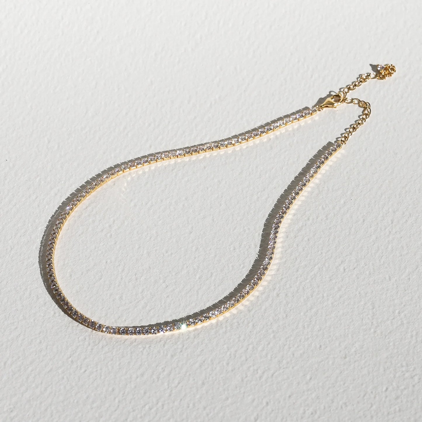 Aspen Tennis Necklace Gold