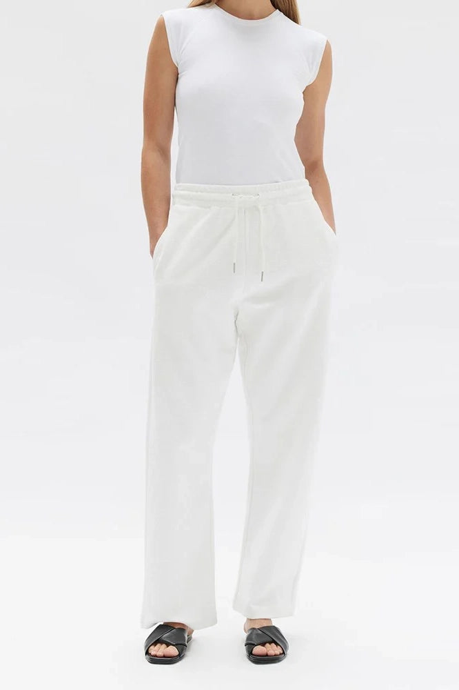 Poppy Textured Track Pant White