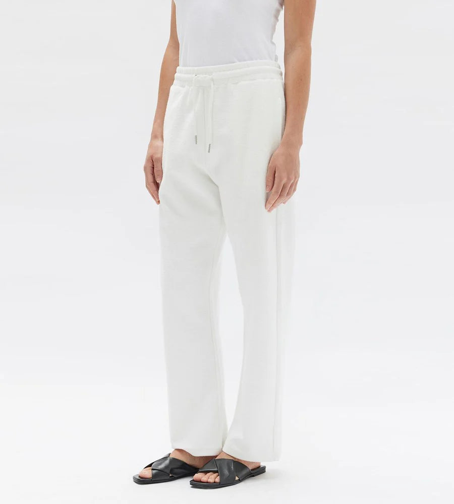 Poppy Textured Track Pant White