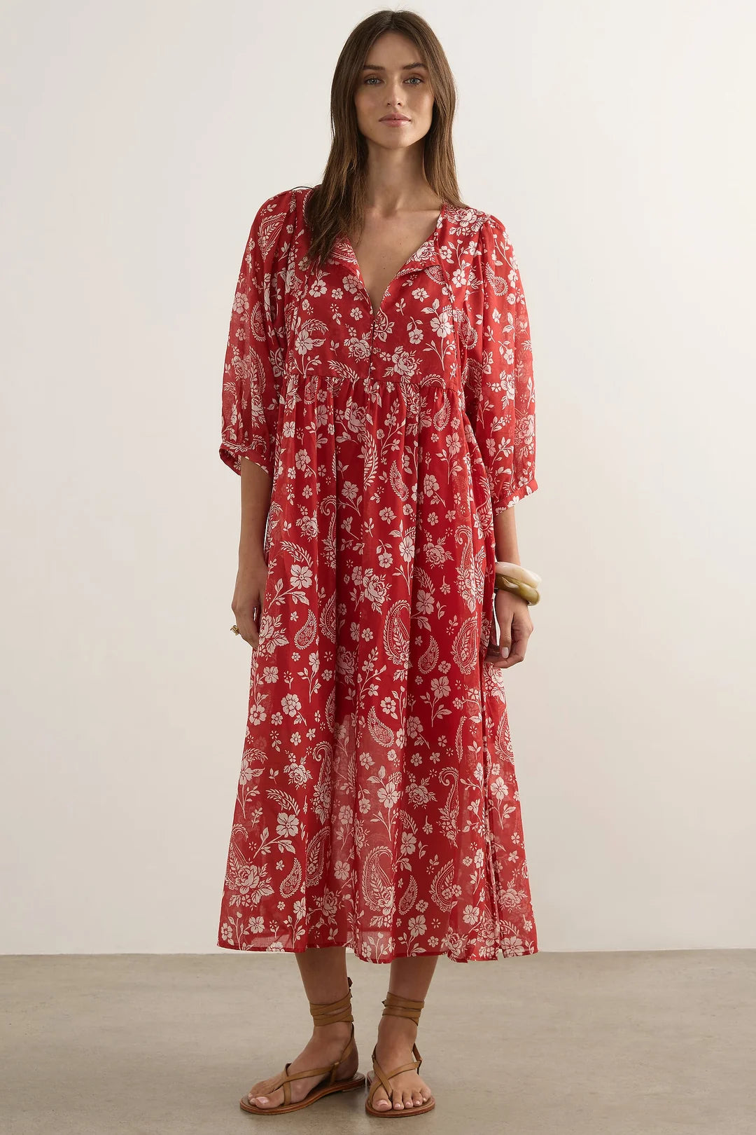 Auguste Audrey Midi Dress Red