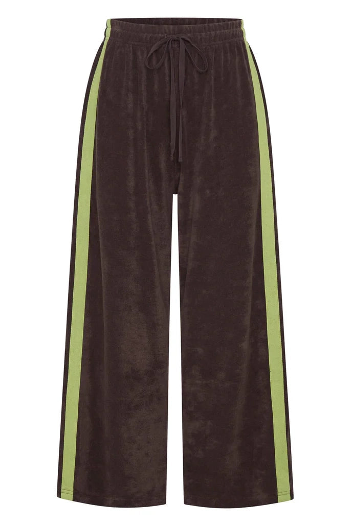 La Boheme Girls Viva Terry Pant Choc Lime