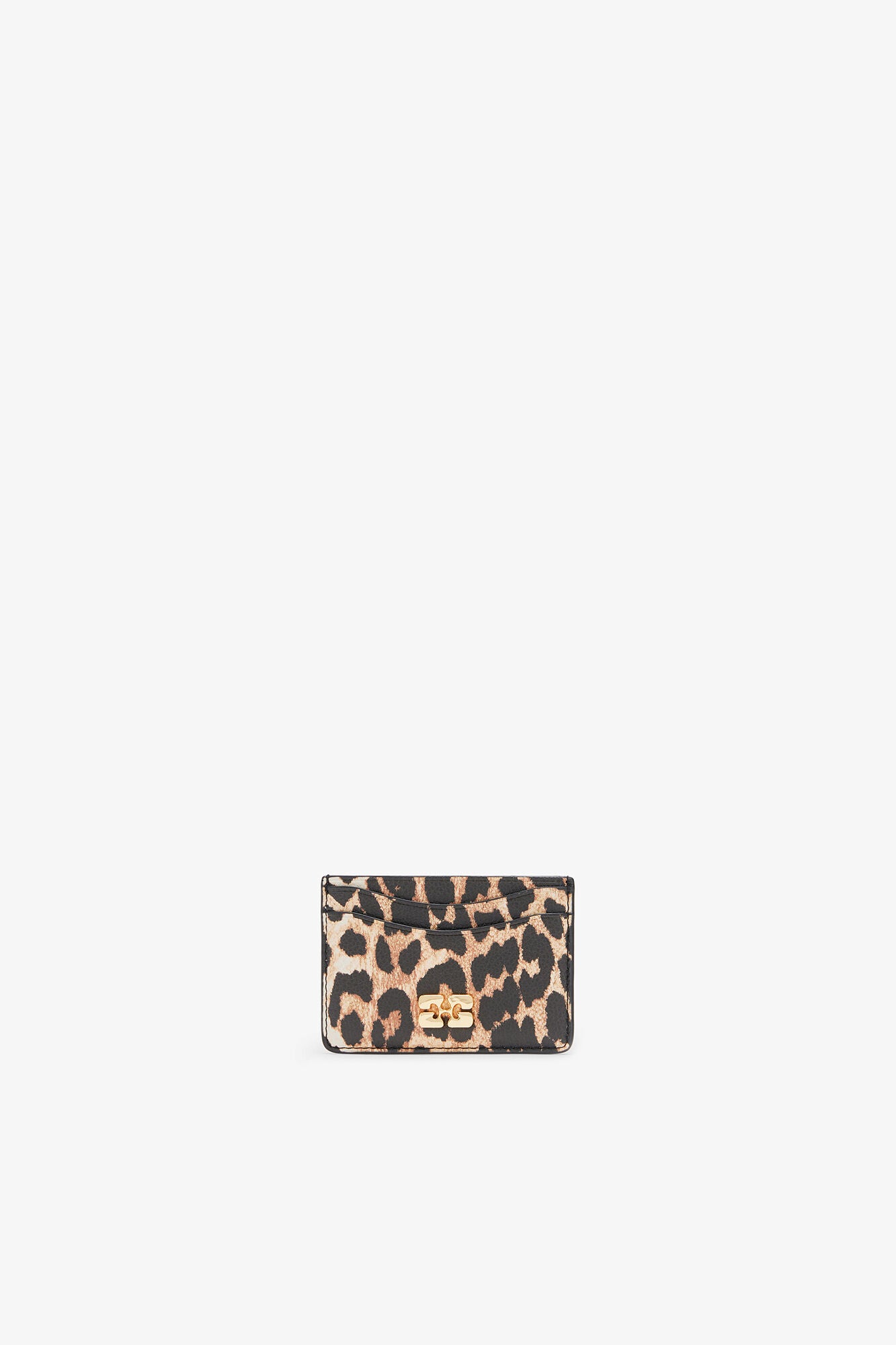 Leopard Grained Bou Card Holder